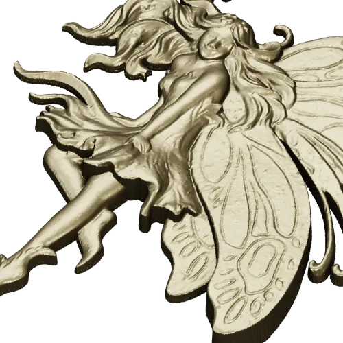 Fairy bas-relief STL for CNC router