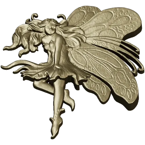 Fairy bas-relief STL for CNC router