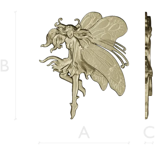 Fairy bas-relief STL for CNC router