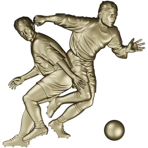 Футбольный барельеф - 3D модель STL для ЧПУ
