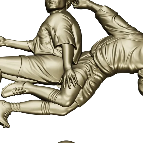 Футбольный барельеф - 3D модель STL для ЧПУ