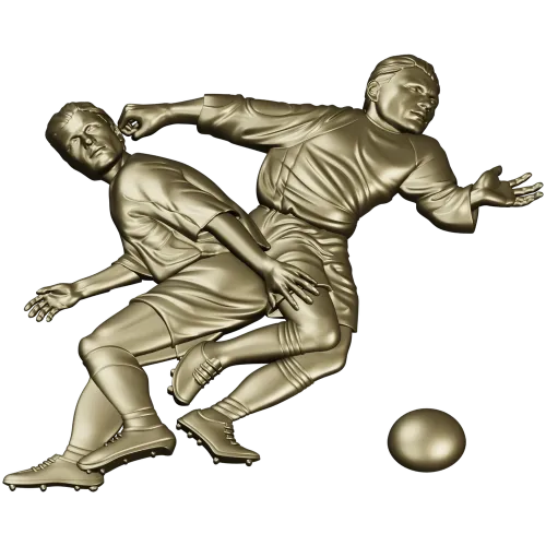 Футбольный барельеф - 3D модель STL для ЧПУ