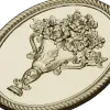 Винтажный овальный медальон "Ваза с розами" - STL модель для ЧПУ