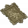 Baroque Floral Relief Panel STL for CNC Milling
