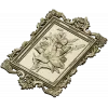 Baroque Floral Relief Panel STL for CNC Milling