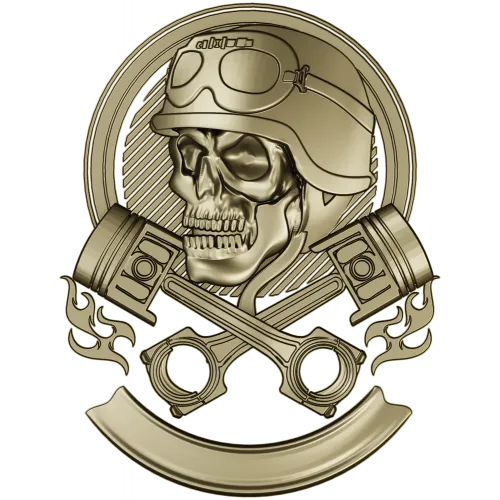Piston Rider Skull STL for CNC