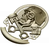 Piston Rider Skull STL for CNC