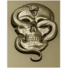 Viper's Embrace - Skull with Cobra high-relief STL