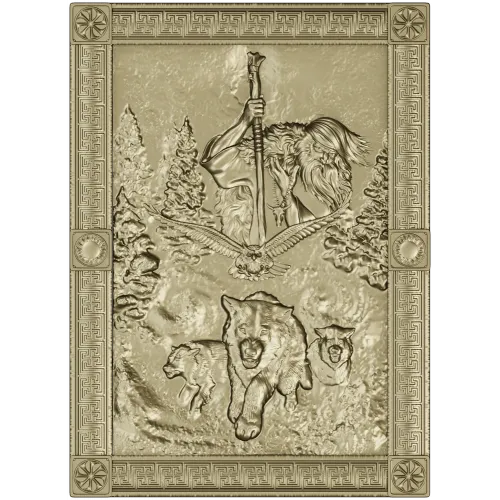 Chernobog high-relief plaque STL - 3D model for CNC carving