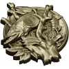 Pike Medallion STL for CNC - High-Relief Fish Plaque