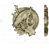 Pike Medallion STL for CNC - High-Relief Fish Plaque