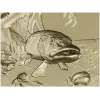 Барельеф "Щука в камнях" - 3D модель STL для ЧПУ