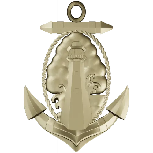 Anchor and Lighthouse Emblem STL 3D Model for CNC