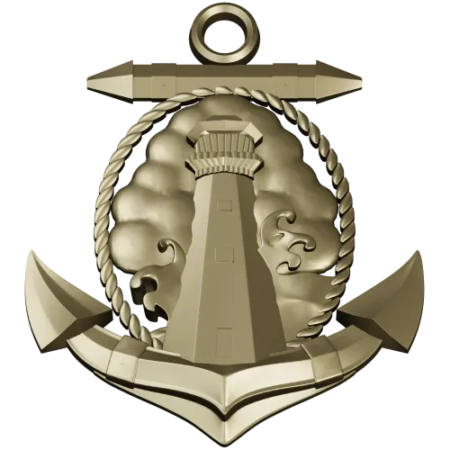 Anchor and Lighthouse Emblem STL 3D Model for CNC