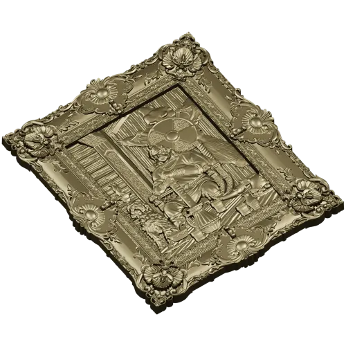 Ярл на троне - 3D панно STL для ЧПУ