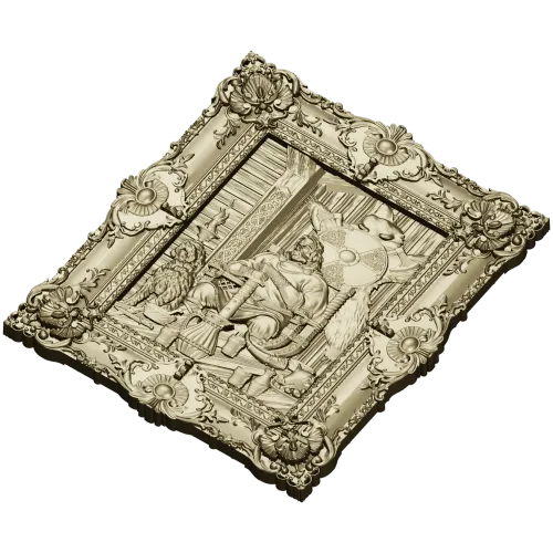 Ярл на троне - 3D панно STL для ЧПУ