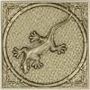 Ящерица в медальоне - рельефная STL модель для ЧПУ
