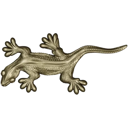 Gecko relief STL for CNC carving - detailed 3D model