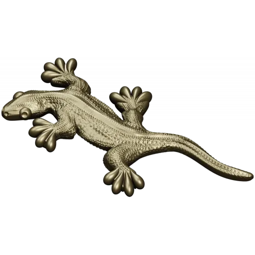 Gecko relief STL for CNC carving - detailed 3D model