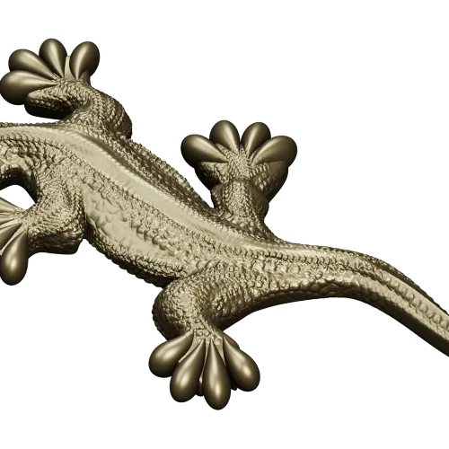 Gecko relief STL for CNC carving - detailed 3D model