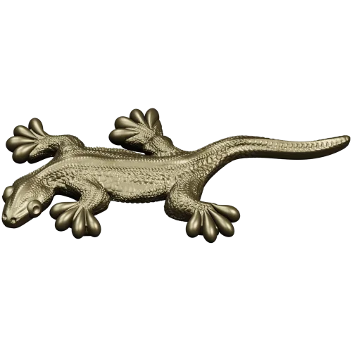 Gecko relief STL for CNC carving - detailed 3D model