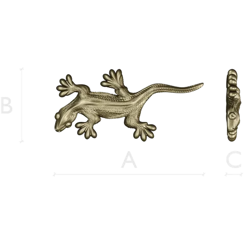 Gecko relief STL for CNC carving - detailed 3D model