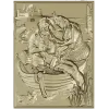 Fisherman and Mermaid relief panel - STL 3D model for CNC