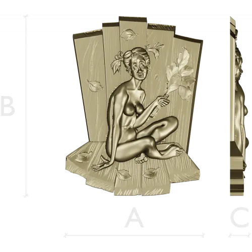 Весёлая банщица - рельеф для ЧПУ в формате STL
