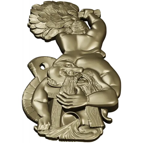 Рельефная 3D модель "Парящий банщик" - STL для ЧПУ