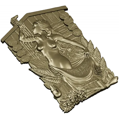 Steam Nymph Relief - STL 3D model for CNC carving