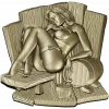High-relief Sauna Maiden STL for CNC Router