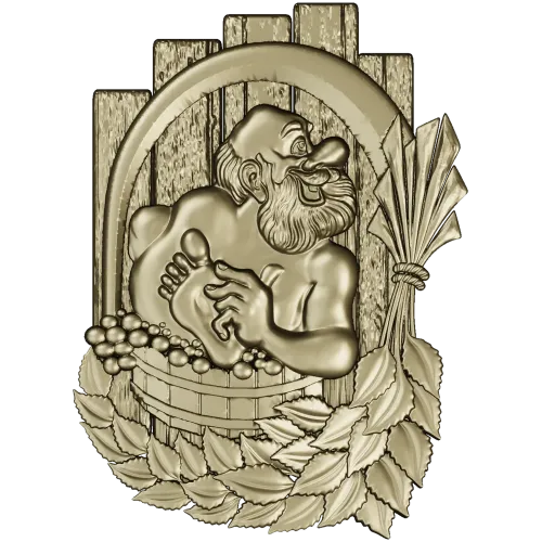 Банный весельчак - рельефное панно для ЧПУ в формате STL