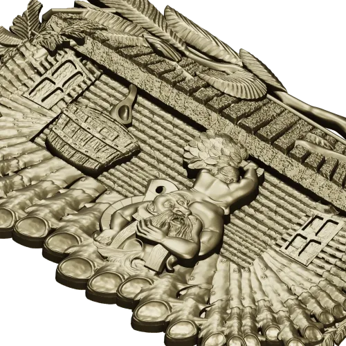 Панно "Парная у избы" - 3D модель STL для ЧПУ