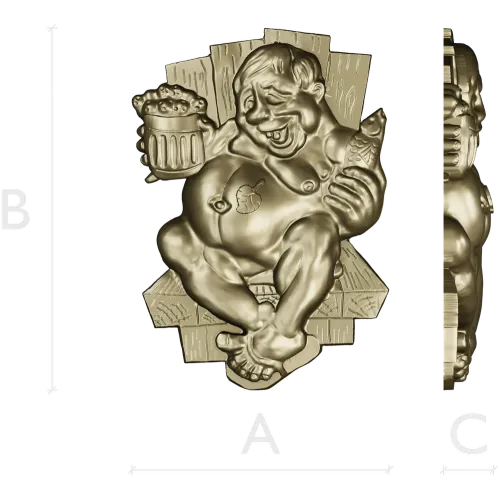 Jolly Banya Relief - STL 3D Model for CNC
