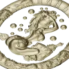 Sauna Nymph Medallion - detailed STL 3D model for CNC