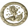 Sauna Nymph Medallion - detailed STL 3D model for CNC