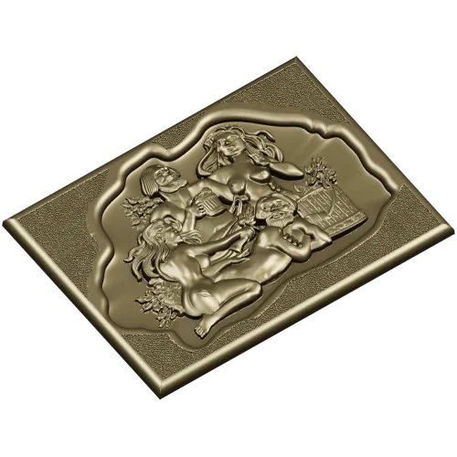 Панно "Парная радость" - 3D модель STL для ЧПУ