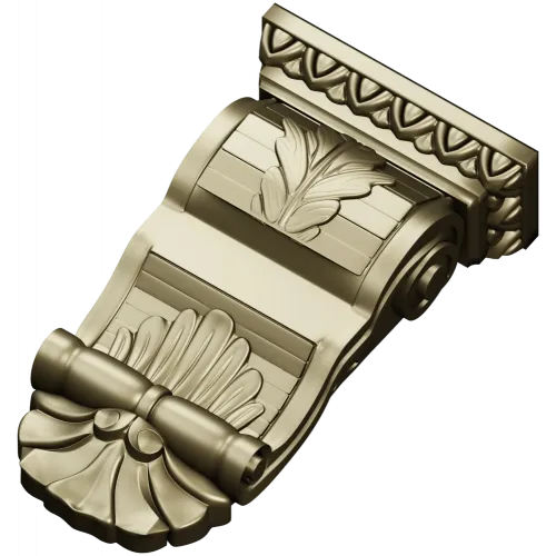 Classical Acanthus & Shell Corbel - STL 3D Model for CNC