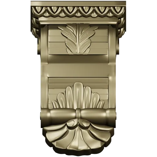 Classical Acanthus & Shell Corbel - STL 3D Model for CNC