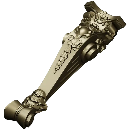 Baroque Decorative Corbel STL for CNC Milling