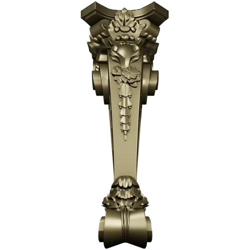 Baroque Decorative Corbel STL for CNC Milling