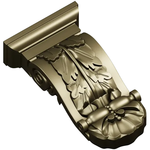 Классический кронштейн в стиле акант - 3D модель STL для ЧПУ