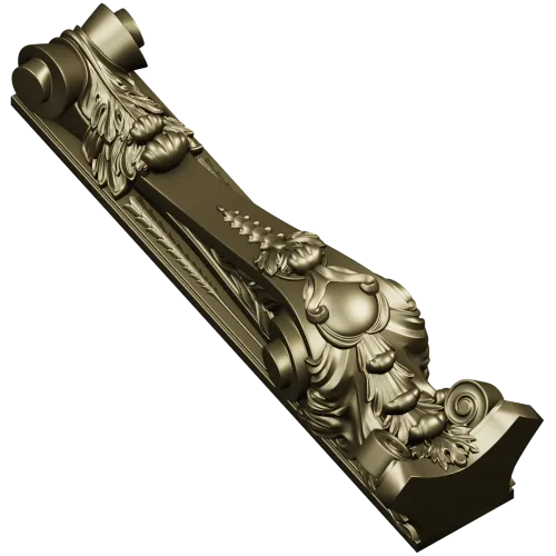 Ornamental Acanthus Corbel - STL 3D Model for CNC