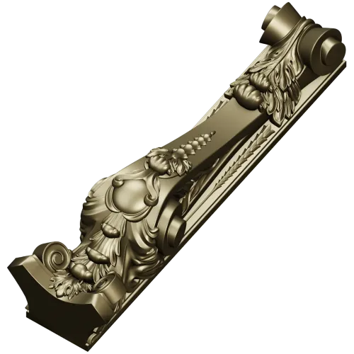 Ornamental Acanthus Corbel - STL 3D Model for CNC