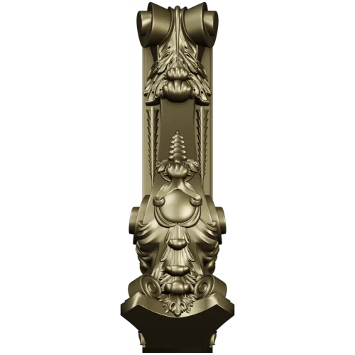 Ornamental Acanthus Corbel - STL 3D Model for CNC