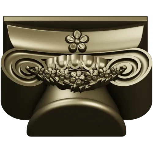 Floral Ionic Bracket - STL 3D model for CNC carving