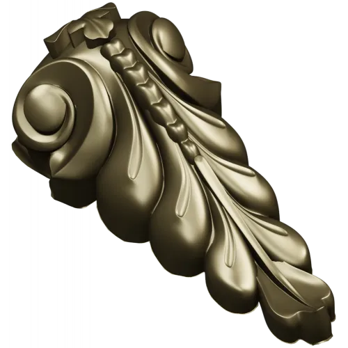 Acanthus scroll corbel STL for CNC carving