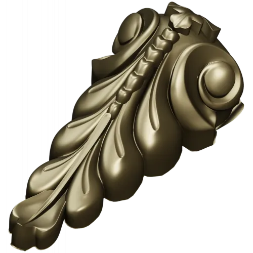 Acanthus scroll corbel STL for CNC carving