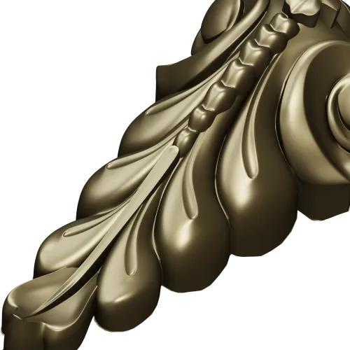 Acanthus scroll corbel STL for CNC carving