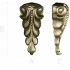 Acanthus scroll corbel STL for CNC carving